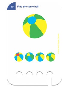 Farb- und Formspiele. Beispielkarte Formspiel