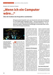 Produktabbildung zu "Wenn ich ein Computer wäre ..." - Über die Funktion des Konjunktivs nachdenken