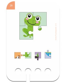 Erste Puzzlespiele. Beispielkarte Frosch