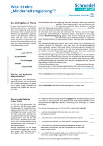Produktabbildung zu Was ist eine "Minderheitsregierung"? (Demokratie kompakt) - - Politik / Fächerübergreifend ab Klasse 8