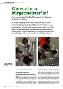 Produktabbildung zu Wie wird man Bürgermeister*in? - Ein kommunalpolitisches Thema mit der Mystery-Methode erarbeiten