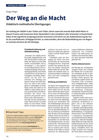 Produktabbildung zu Der Weg an die Macht - Didaktisch-methodische Überlegungen