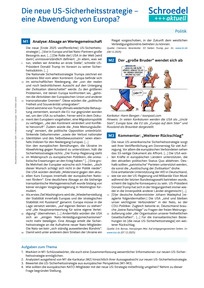 Produktabbildung zu Die neue US-Sicherheitsstrategie - eine Abwendung von Europa? - - Politik ab Klasse 10