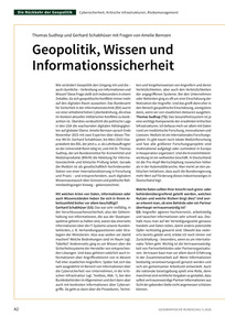 Produktabbildung zu Geopolitik, Wissen und Informationssicherheit