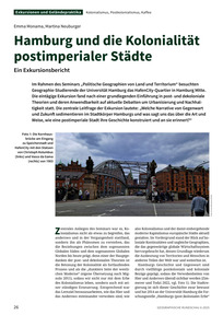 Produktabbildung zu Hamburg und die Kolonialität postimperialer Städte - Ein Exkursionsbericht