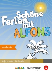 Produktabbildung zu ALFONS wünscht schöne Ferien! - Die Sommerferien stehen vor der Tür! Egal ob Berge, Meer oder Balkonien, die Urlaubsvorfreude steigt bis ins Klassenzimmer: