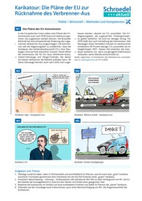 Produktabbildung zu Karikatour: Die Pläne der EU zur Rücknahme des Verbrenner-Aus - - Politik / Wirtschaft ab Klasse 9