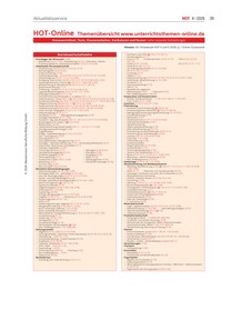 Produktabbildung zu Themenübersicht www .unterrichtsthemen-online .de - Ausgabe 04/2026