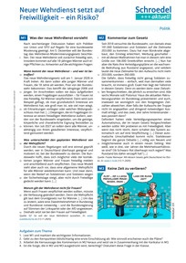 Produktabbildung zu Neuer Wehrdienst setzt auf Freiwilligkeit - ein Risiko? - - Politik ab Klasse 9