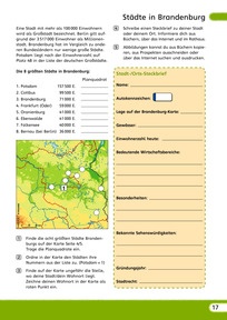 Pusteblume. Das Sachbuch - Arbeitsmappe 4 BB: Steckbrief Brandenburg (S. 17)