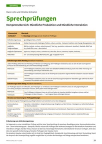 Produktabbildung zu Sprechprüfungen - Kompetenzbereich: Mündliche Produktion und Mündliche Interaktion