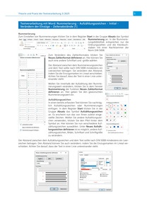 Produktabbildung zu Nummerierung - Aufzählungszeichen - Initial - Verändern der Einzüge - Zeilenabstände - Ausgabe 03/2025