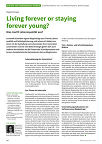 Produktabbildung zu Living forever or staying forever young? - Was macht Lebensqualität aus?