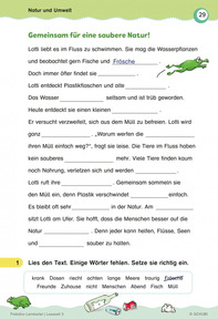 Beispielkarte 29 - Natur und Umwelt - Lückentext ergänzen