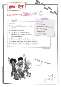 Produktabbildung zu LUPE - Windlicht Bastelvorlage