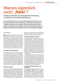 Produktabbildung zu Warum eigentlich nicht „fekst“? - Kinder erschließen im Gespräch die Schreibung von Wörtern mit Auslautverhärtung