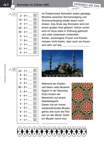 Produktabbildung zu Themenwelt der Zahl: Ramadan und Parkettierung - Kopiervorlagen - Monatsspecial Juli 2014