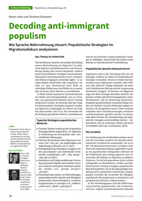 Produktabbildung zu Decoding anti-immigrant populism - Wie Sprache Wahrnehmung steuert: Populistische Strategien im Migrationsdiskurs analysieren