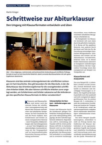 Produktabbildung zu Schrittweise zur Abiturklausur - Den Umgang mit Klausurformaten entwickeln und üben