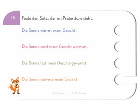 Beispielkarte - Sätze im Präteritum