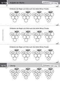 Produktabbildung zu Themenwelt der Zahl: Aufgabe der Woche 05/2015 - Subtrahieren bis 20, Strukturen entdecken