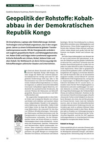 Produktabbildung zu Geopolitik der Rohstoffe: Kobaltabbau in der Demokratischen Republik Kongo