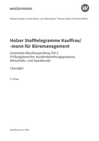 Probeseiten Holzer Stofftelegramme Baden-Württemberg ? Kauffrau/-mann für Büromanagement - Gestreckte Abschlussprüfung Teil 2 - Lösungen, 8. Auflage 2025