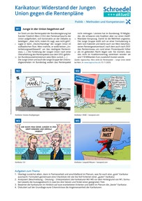 Produktabbildung zu Karikatour: Widerstand der Jungen Union gegen die Rentenpläne - - Politik ab Klasse 9