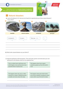 Produktabbildung zu Natural disasters - Englisch-Arbeitsblatt zum Thema Naturkatastrophen