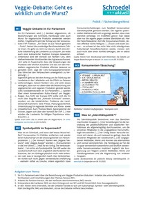 Produktabbildung zu Veggie-Debatte: Geht es wirklich um die Wurst? - - Politik / Fächerübergreifend ab Klasse 9