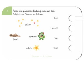 Beispielkarte «Endungen»