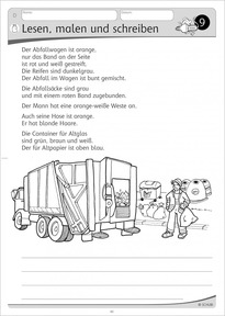 Beispiel: Malvorlage Abfallwagen