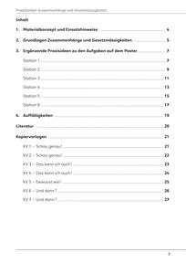 Inhaltsverzeichnis zu KiBaKo-Posterprojekt «Das probier ich aus»