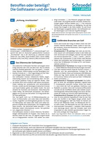 Produktabbildung zu Betroffen oder beteiligt? Die Golfstaaten und der Iran-Krieg - - Politik / Wirtschaft ab Klasse 10