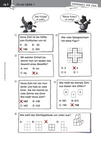 Produktabbildung zu Themenwelt der Zahl: VERA - Lösungen - Monatsspecial April 2015