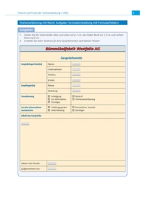 Produktabbildung zu Aufgabe Formularerstellung mit Formularfeldern - Ausgabe Februar 1/2022