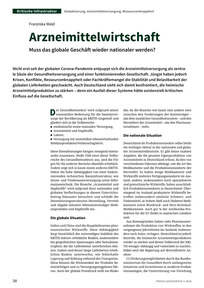 Produktabbildung zu Arzneimittelwirtschaft - Muss das globale Geschäft wieder nationaler werden?