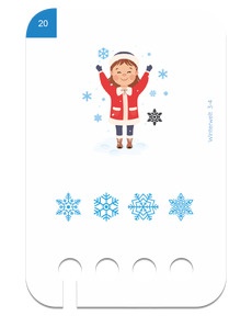 Winterwelt. Beispielkarte Schneeflocke