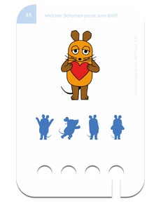 Schattenspiele mit der Maus 3-4+. Beispielkarte die Maus mit Herz