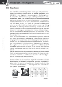 Produktabbildung zu Welt der Zahl - Info: Kugelbahn (Klasse 2) - Fachaufsätze