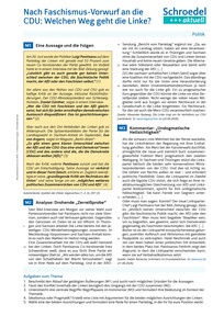 Produktabbildung zu Nach Faschismus-Vorwurf an die CDU: Welchen Weg geht die Linke? - - Politik ab Klasse 10