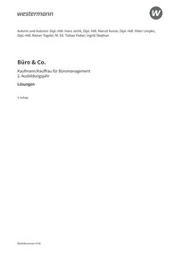 Probeseiten Büro & Co. nach Lernfeldern - Kaufmann/Kauffrau für Büromanagement, 2. Ausbildungsjahr - Lernfelder 5-8 - Lösungen Download, 4. Auflage 2024