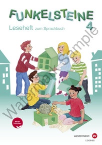 FUNKELSTEINE 4 Leseheft zum Sprachbuch, Musterseiten mit Inhaltsverzeichnis