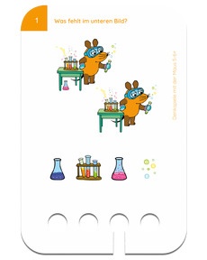 Denkspiele mit der Maus 5-6+. Kartenbeispiel die Maus experimentiert