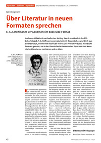 Produktabbildung zu Über Literatur in neuen Formaten sprechen - E. T. A. Hoffmanns Der Sandmann im BookTube-Format