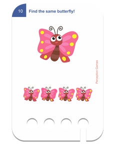 Wahrnehmungsspiele. Beispielkarte Schmetterling