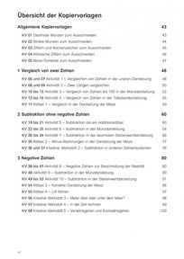 Von der Addition zur Subtraktion - Übersicht der Kopiervorlagen