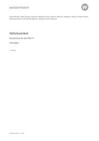 Probeseiten #blickwinkel ? Geschichte und Politik & Gesellschaft für Fachoberschulen und Berufsoberschulen ? Ausgabe Bayern - Geschichte für die FOS 11 - Lösungen, 2. Auflage 2026