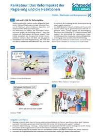 Produktabbildung zu Karikatour: Das Reformpaket der Regierung und die Reaktionen - - Politik ab Klasse 9