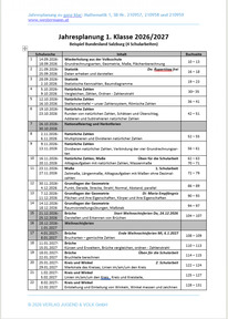 Produktabbildung zu Jahresplanung 1. Klasse - ganz klar: Mathematik